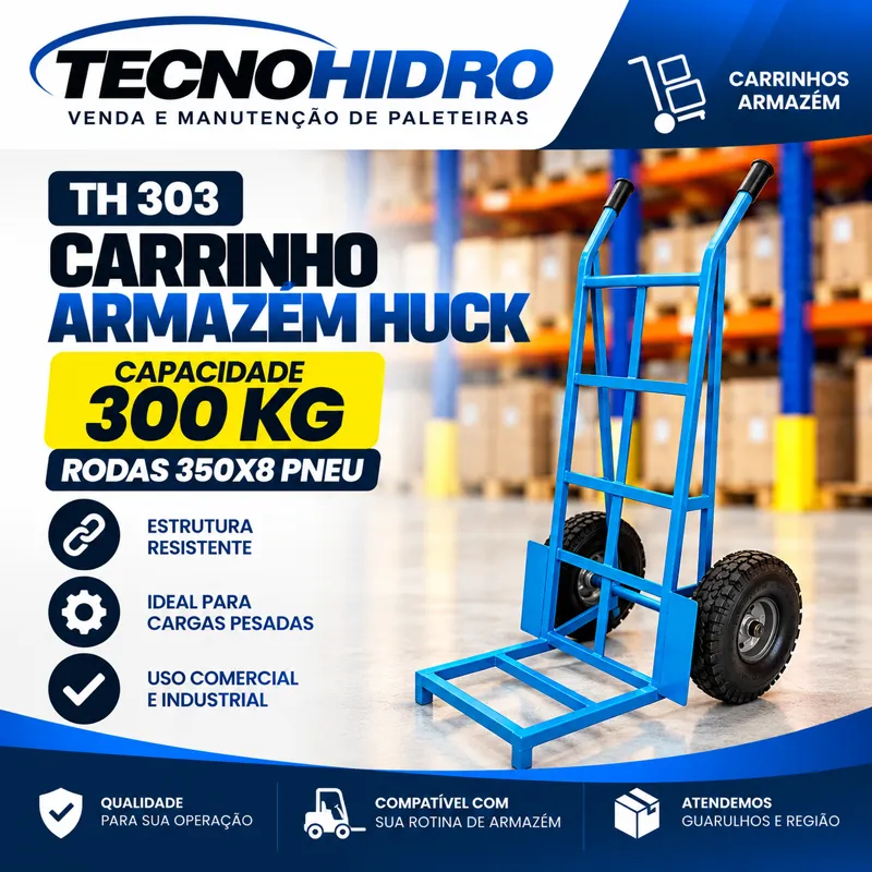 Carrinho Armazém Huck TH 303 – 300 kg Pneu 350x8