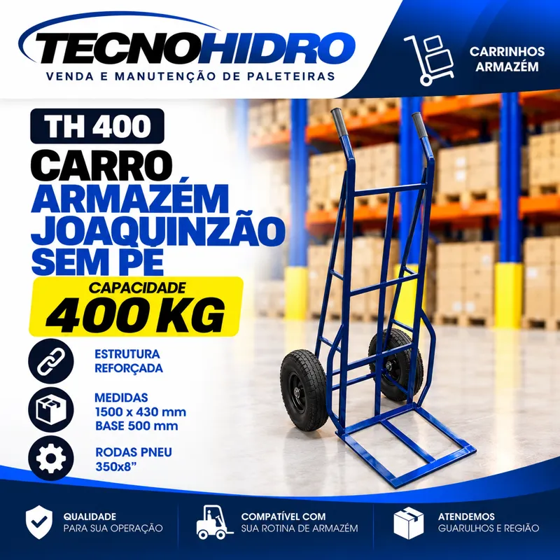 Carro Armazém Joaquinzão TH 400 – 400 kg Pneu 350x8