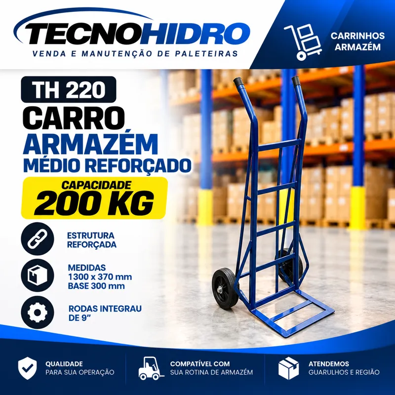 Carro Armazém Médio Reforçado TH 220 – 200 kg